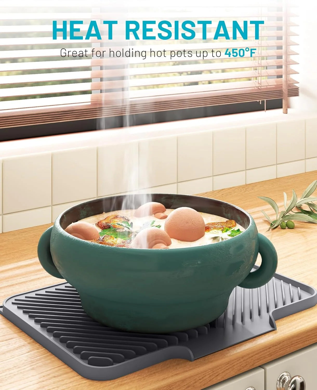 Kitchen Counter Dish Drying Mat