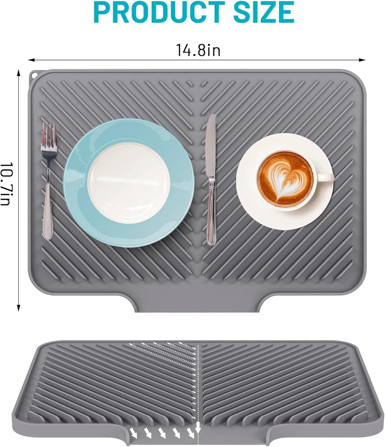 Kitchen Counter Dish Drying Mat